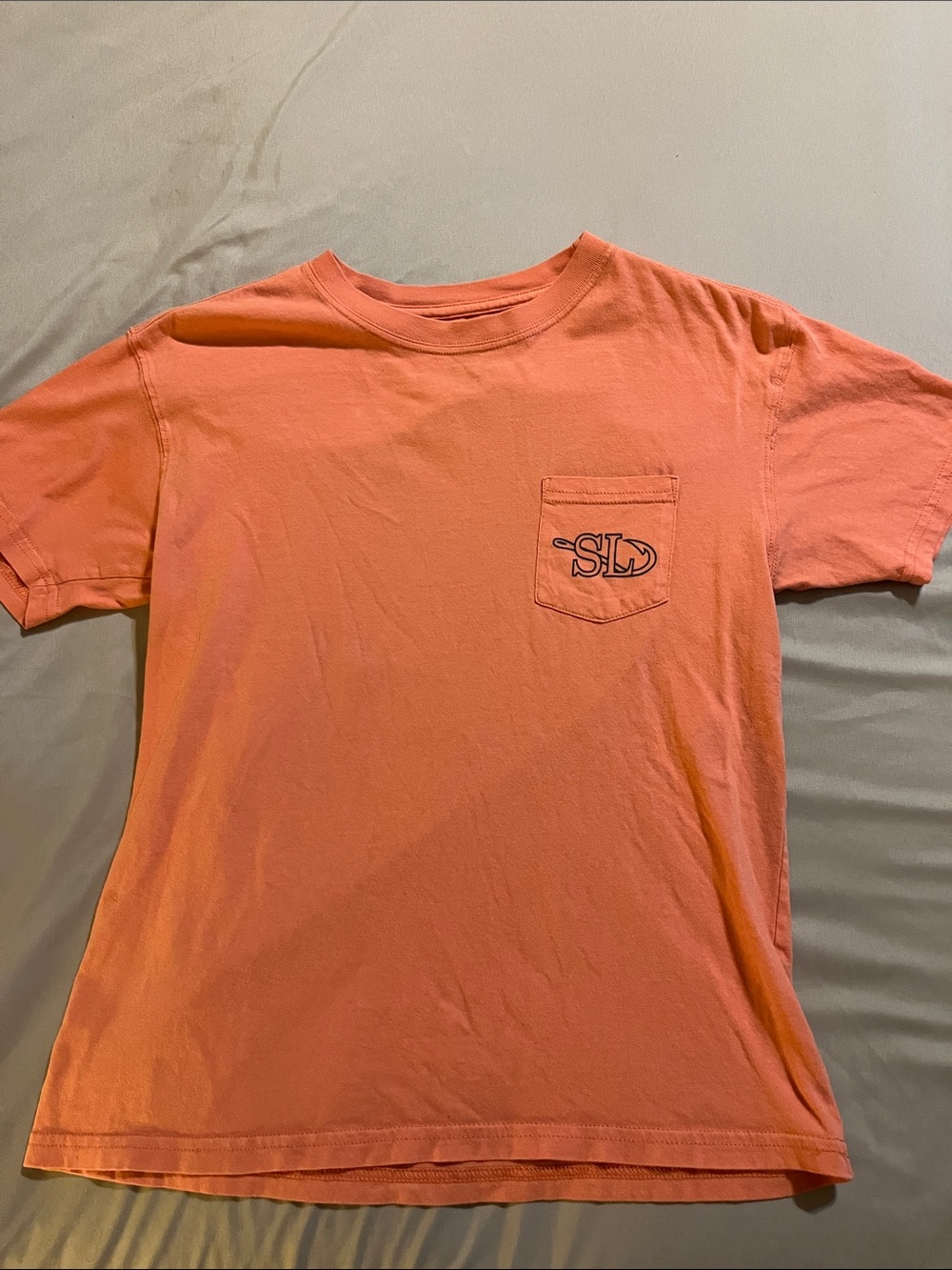 Kids Southern Lure Short-Sleeve Pocket Tee with SL Logo in Coral